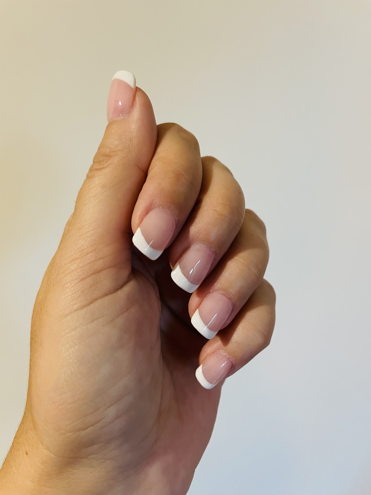 Classic French tip manicure